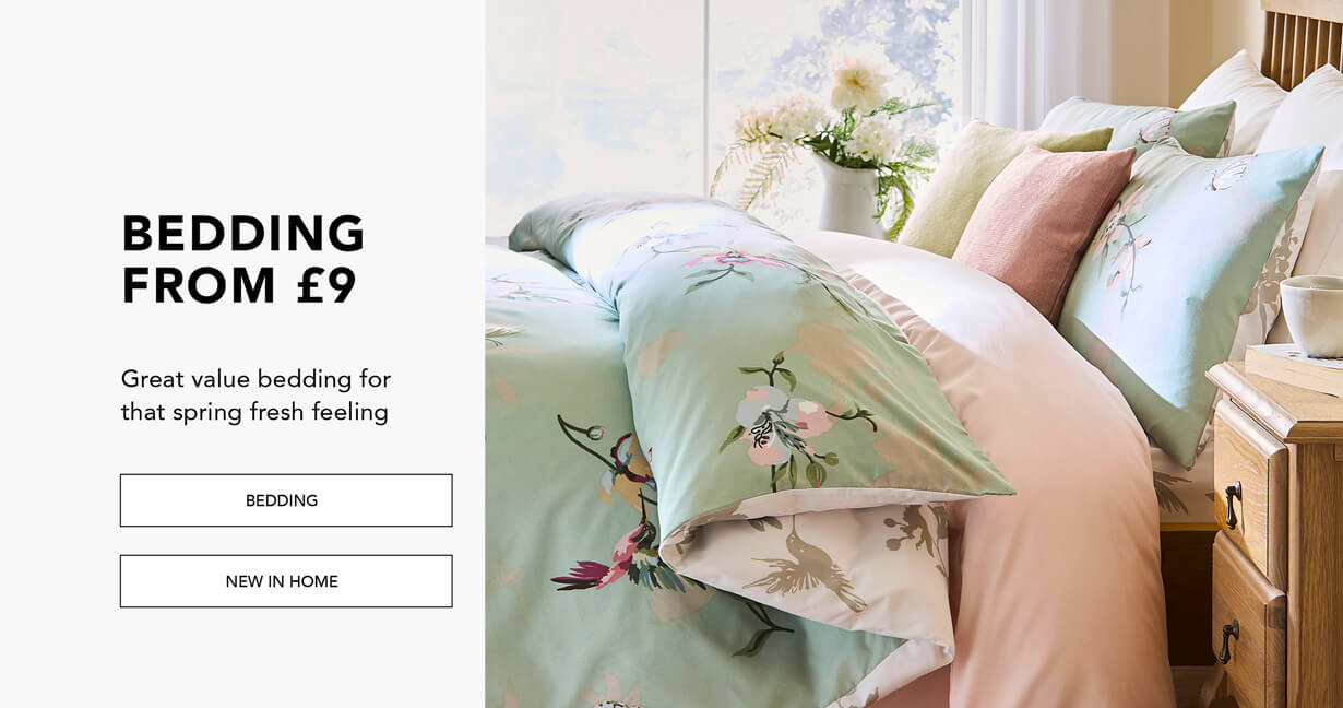 Wake up fresh with bedding from £9.